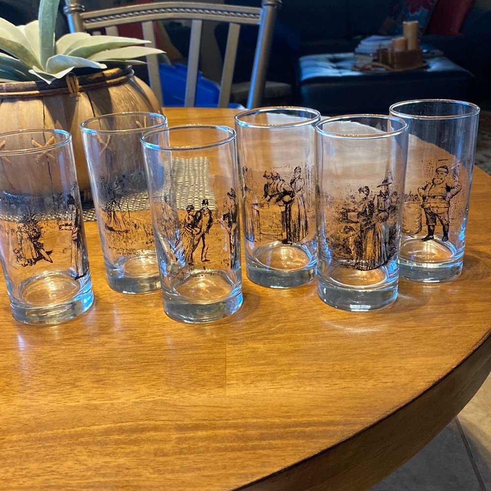 Kodak 100 Centennial Anniversary glasses. 6 different scenes. Excellent conditio